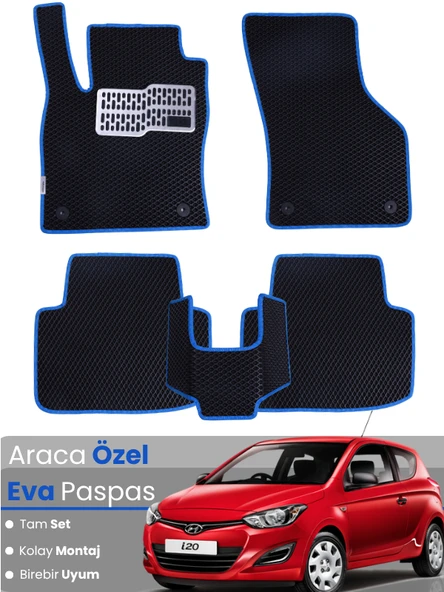 HYUNDAİ i20 (2008-2014) Uyumlu EVA Paspas Tam Set–Araca Özel,Kolay Montaj,Su Geçirmez ürün görseli 1