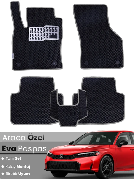 HONDA CİVİC SPORT PLUS (2019-2024) Uyumlu EVA Paspas Tam Set–Araca Özel,Kolay Montaj ürün görseli 1