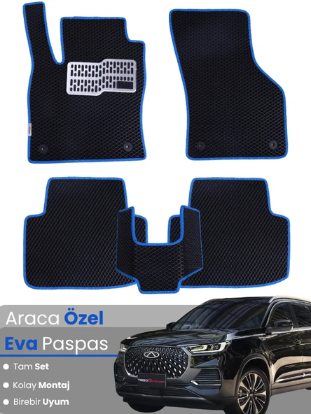 CHERY TİGGO 8 PRO MAX (2024-2025) Uyumlu EVA Paspas Tam Set–Araca Özel,Su Geçirmez,Kolay Montaj ürün görseli 1