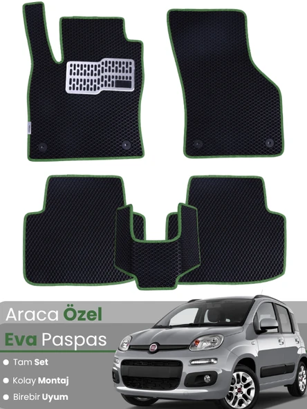 FİAT PANDA (2012-2021) Uyumlu EVA Paspas Tam Set–Araca Özel,Su Geçirmez,Hızlı ve Kolay Montaj ürün görseli 1