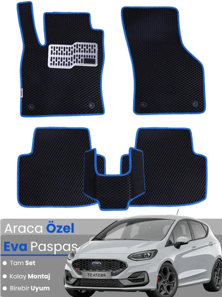 FORD FİESTA (2017-2024) Uyumlu EVA Paspas Tam Set–Araca Özel,Su Geçirmez,Kolay Montaj ürün görseli 1