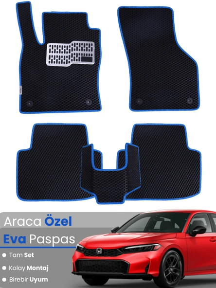 HONDA CİVİC SPORT PLUS (2019-2024) Uyumlu EVA Paspas Tam Set–Araca Özel,Kolay Montaj ürün görseli 1