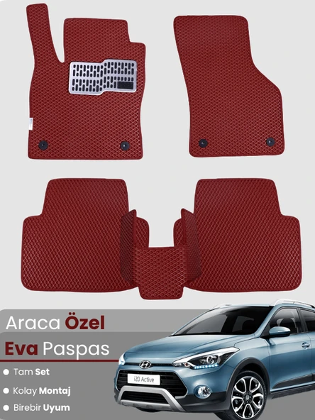 HYUNDAİ i20 ACTİVE (2015-2019) Uyumlu EVA Paspas Tam Set–Araca Özel,Kolay Montaj,Su Geçirmez ürün görseli 1