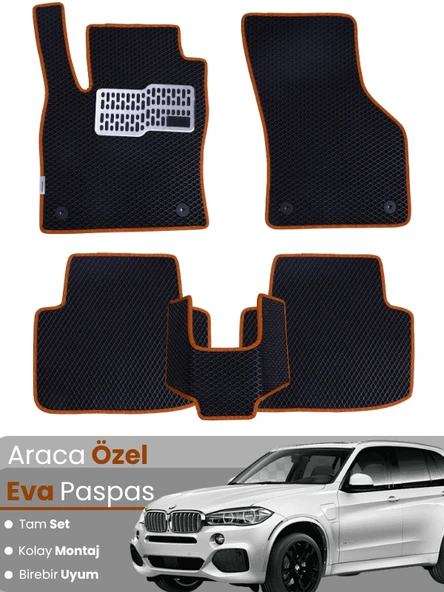 BMW X5 F15 (2013-2019) Uyumlu EVA Paspas Tam Set–Araca Özel,Su Geçirmez,Hızlı ve Kolay Montaj ürün görseli 1