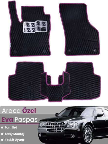 CHRYSLER 300C (2004-2011) Uyumlu EVA Paspas Tam Set–Araca Özel,Su Geçirmez,Kolay Montaj ürün görseli 1