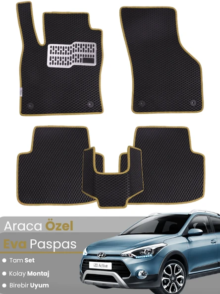 HYUNDAİ i20 ACTİVE (2015-2019) Uyumlu EVA Paspas Tam Set–Araca Özel,Kolay Montaj,Su Geçirmez ürün görseli 1