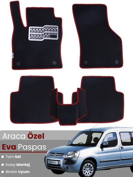 CİTROEN BERLİNGO (2008-2018) Uyumlu EVA Paspas Tam Set–Araca Özel,Su Geçirmez,Kolay Montaj ürün görseli 1