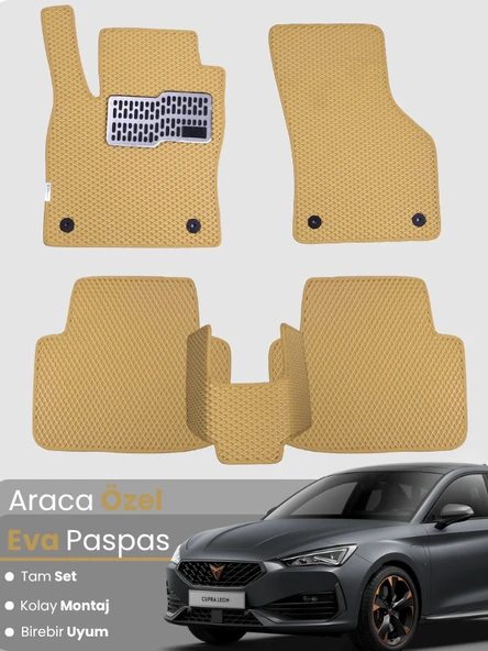 CUPRA LEON (2022-2024) Uyumlu EVA Paspas Tam Set–Araca Özel,Su Geçirmez,Kolay Montaj ürün görseli 1