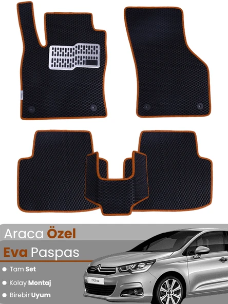 CİTROEN C4 (2011-2018) Uyumlu EVA Paspas Tam Set–Araca Özel,Su Geçirmez,Hızlı ve Kolay Montaj ürün görseli 1