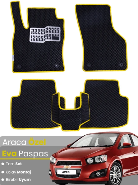 CHEVROLET AVEO (2012-2015) Uyumlu EVA Paspas Tam Set–Araca Özel,Su Geçirmez,Kolay Montaj ürün görseli 1