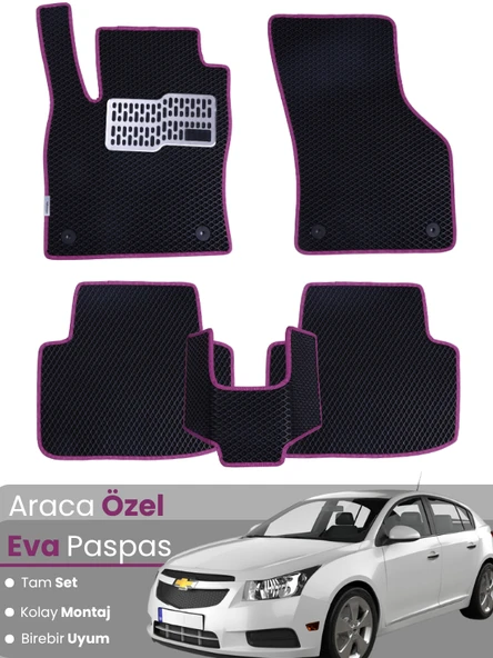 CHEVROLET CRUZE HATCHBACK (2008-2014) Uyumlu EVA Paspas Tam Set–Araca Özel,Su Geçirmez ürün görseli 1