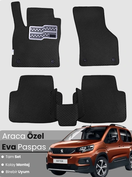 PEUGEOT RİFTER (2018-2025) Uyumlu EVA Paspas Tam Set–Araca Özel,Oto Paspas ürün görseli 1
