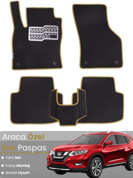 NİSSAN X-TRAİL (2014-2020) Uyumlu EVA Paspas Tam Set–Araca Özel,Kolay Montaj,Su Geçirmez ürün görseli 1