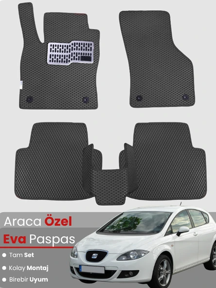 SEAT LEON 1P (2006-2012) Uyumlu EVA Paspas Tam Set–Oto Paspas,Araca Özel,Kolay Montaj ürün görseli 1