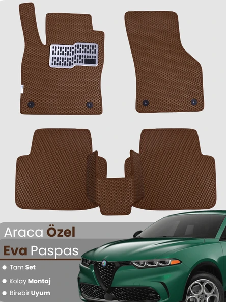 ALFA ROMEO TONALE (2022-2025) Uyumlu EVA Paspas Tam Set–Araca Özel,Kolay Montaj,Su Geçirmez ürün görseli 1