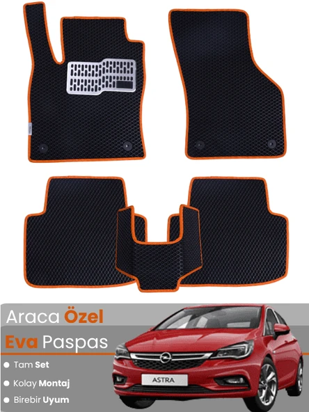 OPEL ASTRA K SEDAN (2015-2021) Uyumlu EVA Paspas Tam Set–Araca Özel,Kolay Montaj ürün görseli 1