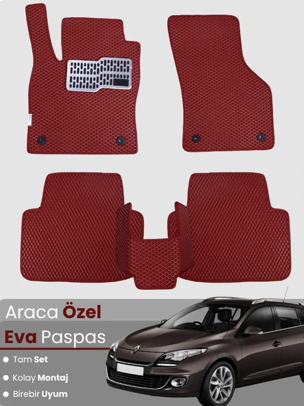 RENAULT MEGANE 3 STATİON WAGON (2008-2016) Uyumlu EVA Paspas Tam Set–Oto Paspas,Araca Özel ürün görseli 1