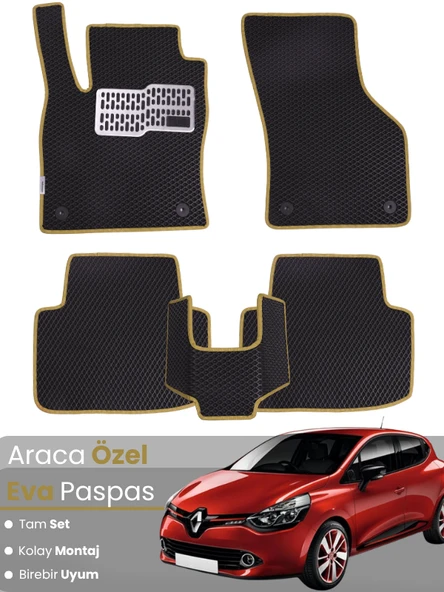 RENAULT CLİO 4 (2012-2019) Uyumlu EVA Paspas Tam Set–Araca Özel,Oto Paspas ürün görseli 1