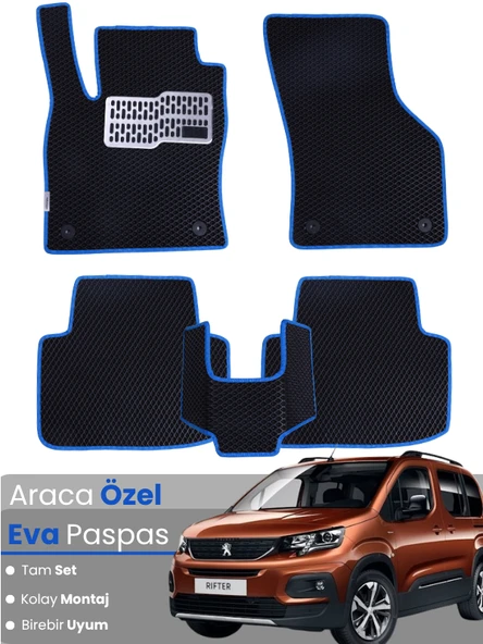PEUGEOT RİFTER (2018-2025) Uyumlu EVA Paspas Tam Set–Araca Özel,Oto Paspas ürün görseli 1
