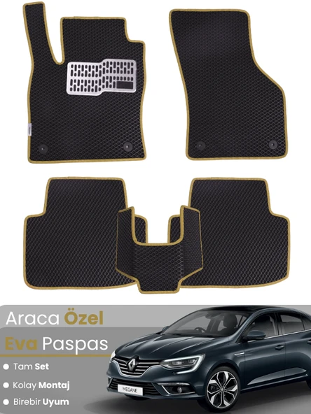 RENAULT MEGANE 4 SEDAN (2016-2025) Uyumlu EVA Paspas Tam Set–Oto Paspas,Araca Özel ürün görseli 1