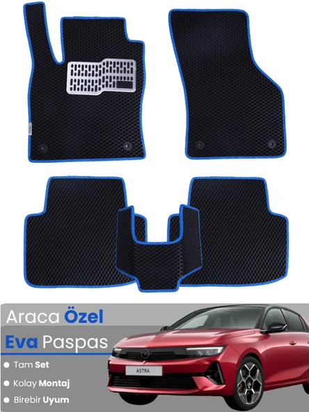 OPEL ASTRA L ELEKTRİKLİ (2022-2025) Uyumlu EVA Paspas Tam Set–Araca Özel,Kolay Montaj ürün görseli 1