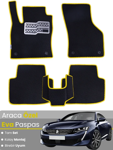 PEUGEOT 508 (2011-2019) Uyumlu EVA Paspas Tam Set–Araca Özel,Oto Paspas,Kolay Montaj ürün görseli 1