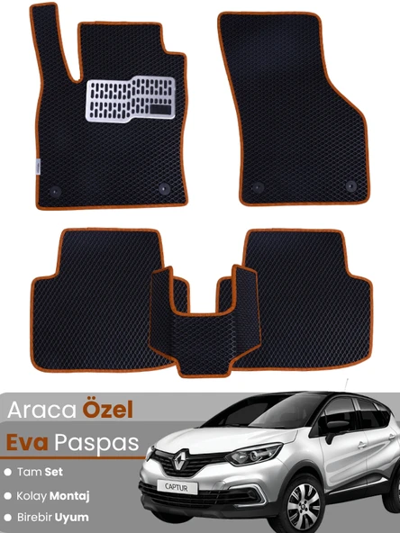 RENAULT CAPTUR 1 (2013-2019) Uyumlu EVA Paspas Tam Set–Araca Özel,Oto Paspas ürün görseli 1