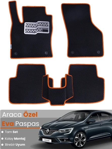 RENAULT MEGANE 4 SEDAN (2016-2025) Uyumlu EVA Paspas Tam Set–Oto Paspas,Araca Özel ürün görseli 1