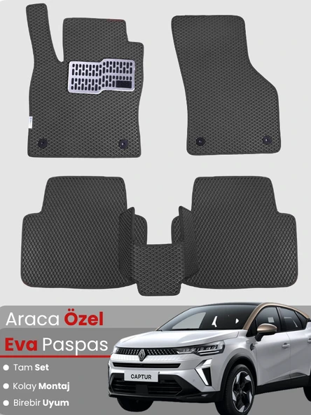 RENAULT CAPTUR 2 (2020-2023) Uyumlu EVA Paspas Tam Set–Araca Özel,Oto Paspas ürün görseli 1