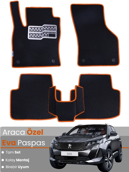 PEUGEOT 3008 (2020-2023) Uyumlu EVA Paspas Tam Set–Araca Özel,Oto Paspas ürün görseli 1