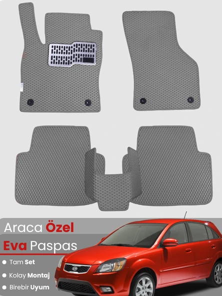 KİA RİO HATCHBACK (2005-2011) Uyumlu EVA Paspas Tam Set–Araca Özel,Kolay Montaj,Su Geçirmez ürün görseli 1