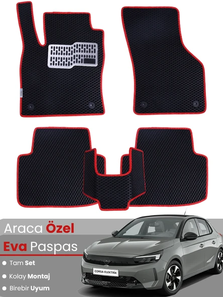 OPEL CORSA F ELEKTRİKLİ (2019-2025) Uyumlu EVA Paspas Tam Set–Araca Özel,Kolay Montaj,Oto Paspas ürün görseli 1