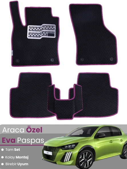 PEUGEOT 208 (2019-2025) Uyumlu EVA Paspas Tam Set–Araca Özel,Oto Paspas,Kolay Montaj ürün görseli 1