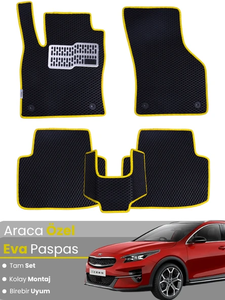 KİA XCEED (2019-2025) Uyumlu EVA Paspas Tam Set–Araca Özel,Kolay Montaj,Su Geçirmez ürün görseli 1