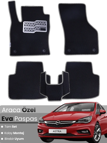 OPEL ASTRA H HATCHBACK (2010-2013) Uyumlu EVA Paspas Tam Set–Araca Özel,Kolay Montaj,Su Geçirmez ürün görseli 1
