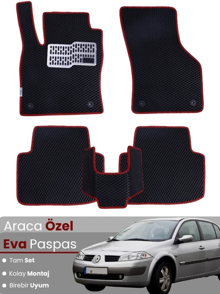 RENAULT MEGANE 2 SEDAN (2002-2008) Uyumlu EVA Paspas Tam Set–Oto Paspas,Araca Özel ürün görseli 1