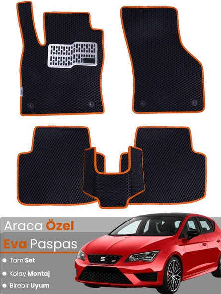 SEAT LEON 5F (2013-2020) Uyumlu EVA Paspas Tam Set–Oto Paspas,Araca Özel,Kolay Montaj ürün görseli 1