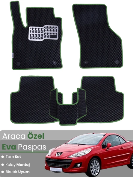 PEUGEOT 207 COUPE (2006-2014) Uyumlu EVA Paspas Tam Set–Araca Özel,Oto Paspas,Kolay Montaj ürün görseli 1