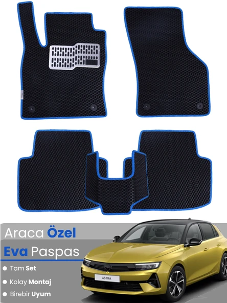 OPEL ASTRA L BENZİNLİ (2022-2025) Uyumlu EVA Paspas Tam Set–Araca Özel,Kolay Montaj ürün görseli 1