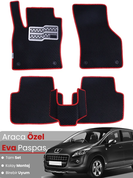 PEUGEOT 3008 (2008-2017) Uyumlu EVA Paspas Tam Set–Araca Özel,Oto Paspas ürün görseli 1
