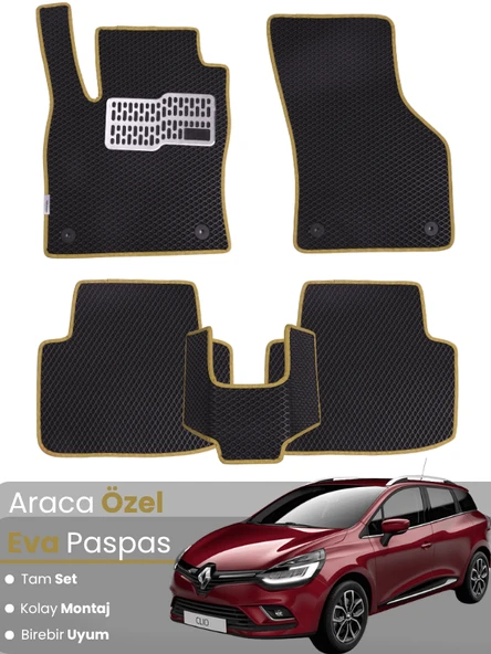 RENAULT CLİO 4 STATİON WAGON (2012-2019) Uyumlu EVA Paspas Tam Set–Oto Paspas ürün görseli 1