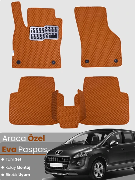 PEUGEOT 3008 (2008-2017) Uyumlu EVA Paspas Tam Set–Araca Özel,Oto Paspas ürün görseli 1