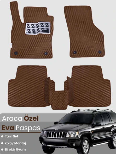 JEEP GRAND CHEROKEE (1999-2005) Uyumlu EVA Paspas Tam Set–Araca Özel,Kolay Montaj,Su Geçirmez ürün görseli 1