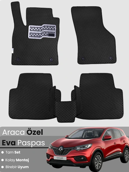 RENAULT KADJAR (2014-2022) Uyumlu EVA Paspas Tam Set–Oto Paspas,Araca Özel ürün görseli 1