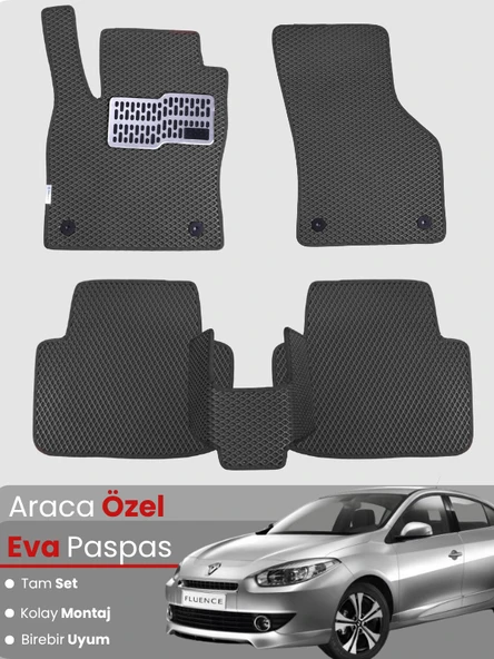 RENAULT FLUENCE (2009-2014) Uyumlu EVA Paspas Tam Set–Oto Paspas,Araca Özel ürün görseli 1