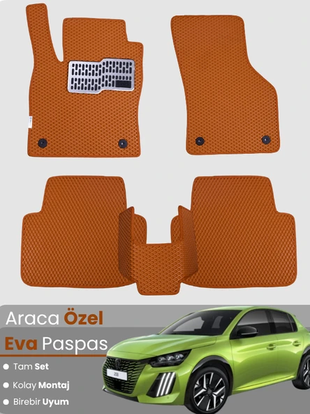 PEUGEOT 208 (2019-2025) Uyumlu EVA Paspas Tam Set–Araca Özel,Oto Paspas,Kolay Montaj ürün görseli 1