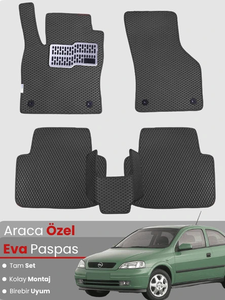 OPEL ASTRA G (1998-2004) Uyumlu EVA Paspas Tam Set–Araca Özel,Kolay Montaj,Su Geçirmez ürün görseli 1