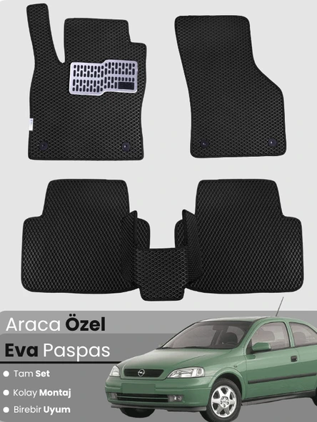OPEL ASTRA G (1998-2004) Uyumlu EVA Paspas Tam Set–Araca Özel,Kolay Montaj,Su Geçirmez ürün görseli 1