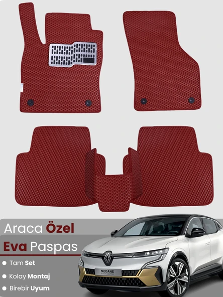 RENAULT MEGANE E-TECH ELEKTRİKLİ (2022-2025) Uyumlu EVA Paspas Tam Set–Oto Paspas,Araca Özel ürün görseli 1