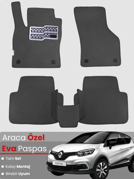 RENAULT CAPTUR 1 (2013-2019) Uyumlu EVA Paspas Tam Set–Araca Özel,Oto Paspas ürün görseli 1